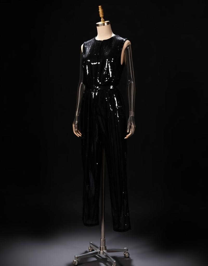 Black sequin jumpsuit